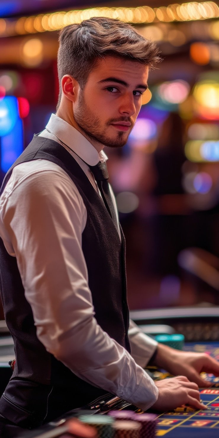 Asia Gaming blackjack table showing card layout and decision buttons